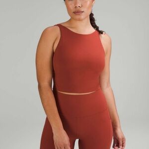 Lululemon Align High Neck Rust Tank Top Cayenne size 2